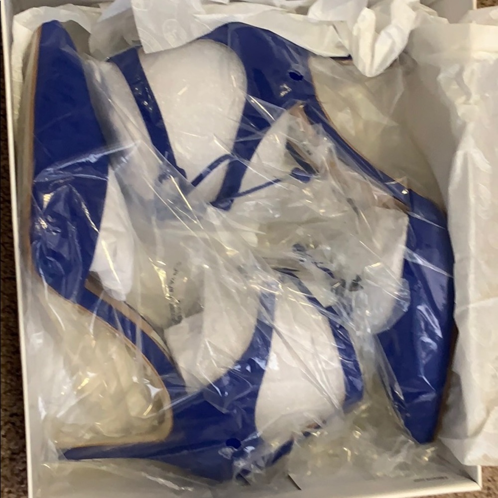 Steve Madden Royal Blue Strappy Tie Suede Pump